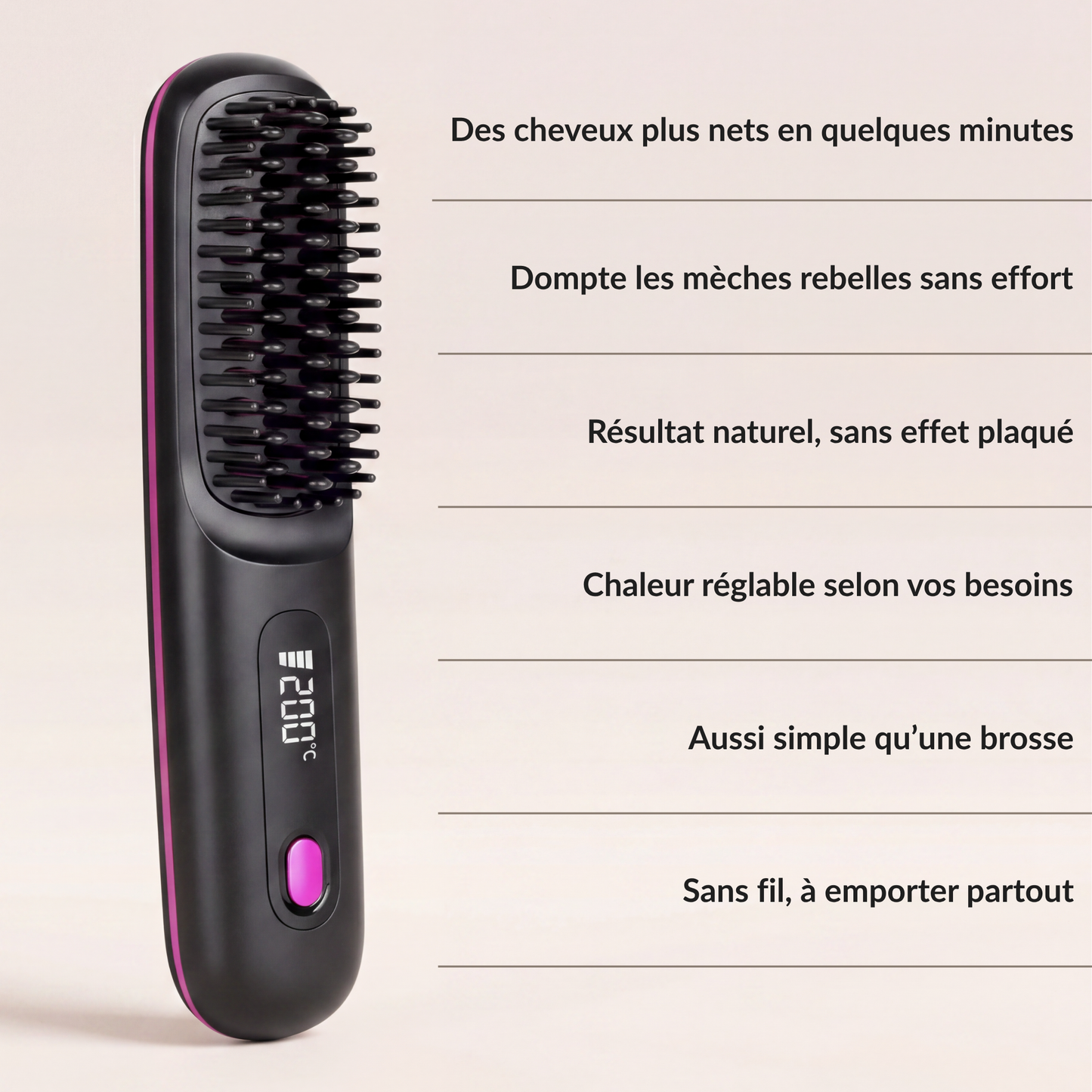 Brosse Chauffante Lissante